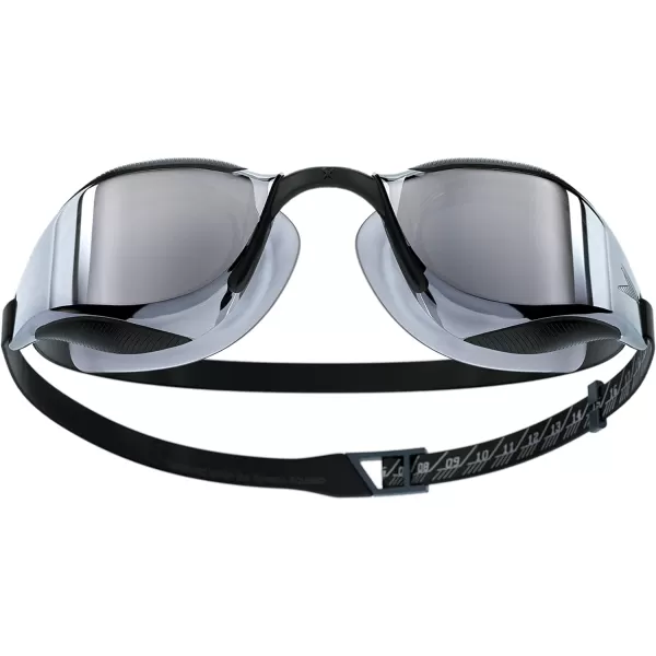 Speedo UnisexAdult Swim Goggles Mirrored Fastskin Hyper EliteBlackOxid GreyChrome