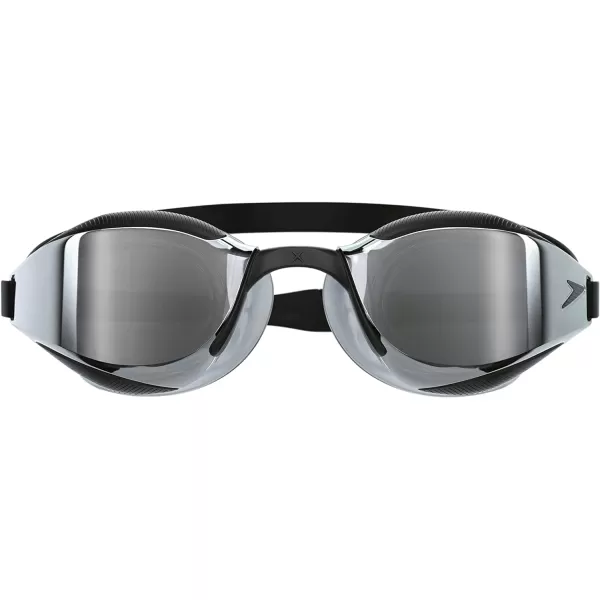 Speedo UnisexAdult Swim Goggles Mirrored Fastskin Hyper EliteBlackOxid GreyChrome