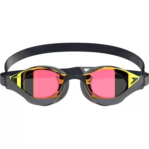 Speedo UnisexAdult Swim Goggles Mirrored Fastskin Pure FocusBlackCool GreyRuby