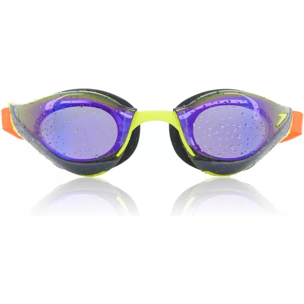 Speedo UnisexAdult Swim Goggles Mirrored Fastskin Pure FocusSalsoAtomic LimeViolet Gold