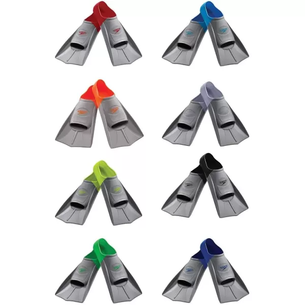 Speedo UnisexAdult Swim Training Fins Silicone Short BladeBlueGrey