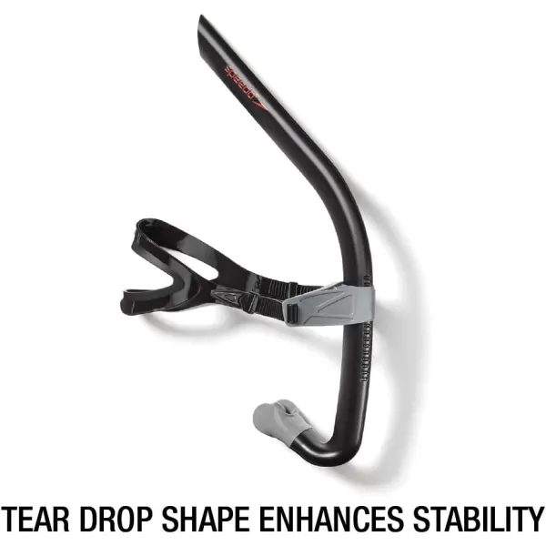 Speedo UnisexAdult Swim Training Snorkel Bullet HeadCharcoal