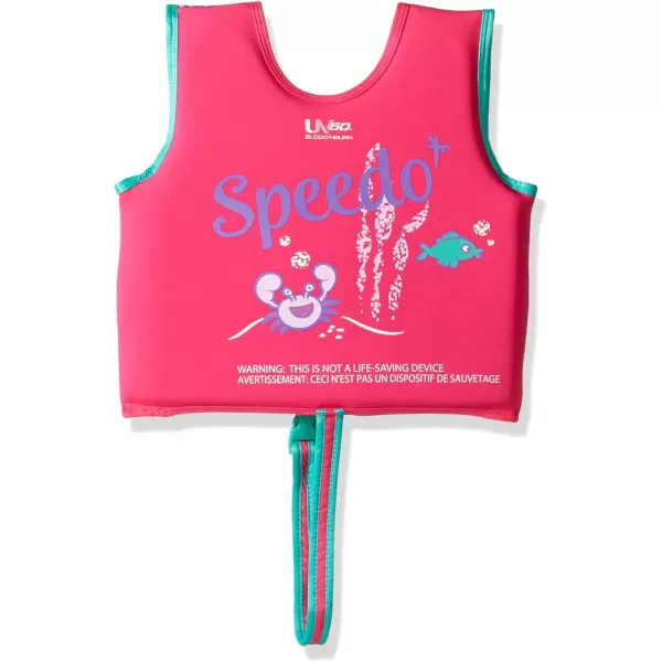 Speedo UnisexChild Swim Flotation Classic Life Vest Begin to Swim UPF 50Purple Printed