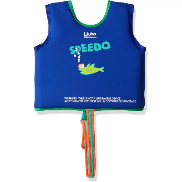 Speedo UnisexChild Swim Flotation Classic Life Vest Begin to Swim UPF 50Sapphire Blue Printed