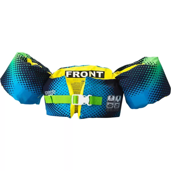 Speedo UnisexChild Swim Flotation Life VestPeacoatBlue Digi Spots