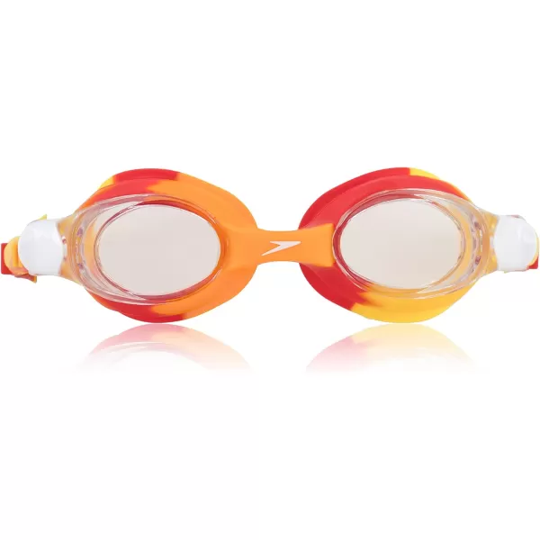 Speedo UnisexChild Swim Goggles Skoogle Ages 38Red Orange Tie Dye