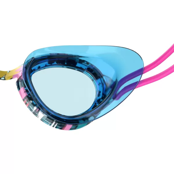 Speedo UnisexChild Swim Goggles Sunny G Ages 38Bachelor Button Multi DitsyCeleste