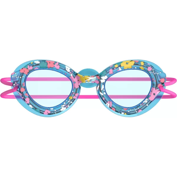 Speedo UnisexChild Swim Goggles Sunny G Ages 38Bachelor Button Multi DitsyCeleste