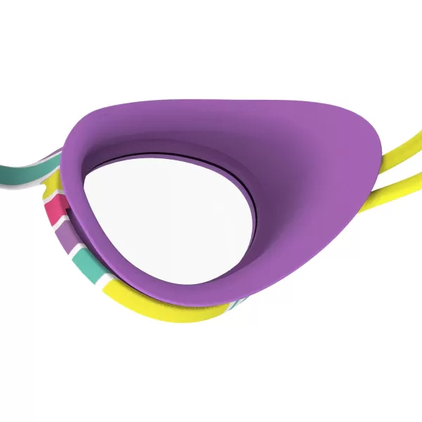Speedo UnisexChild Swim Goggles Sunny G Ages 38Pop Rainbow Sweet Purple