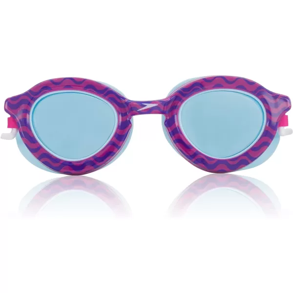 Speedo UnisexChild Swim Goggles Sunny G Ages 38Purple PinkCeleste