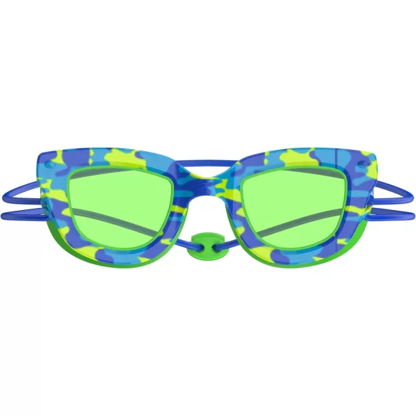 Speedo UnisexChild Swim Goggles Sunny G Ages 38Speedo Blue CamoJello Green
