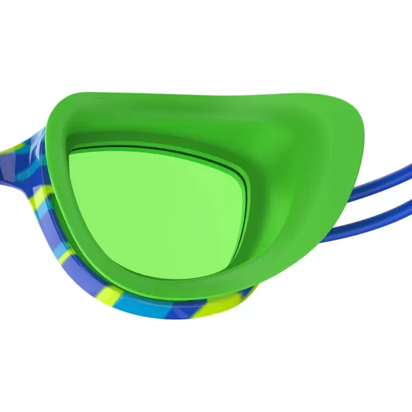 Speedo UnisexChild Swim Goggles Sunny G Ages 38Speedo Blue CamoJello Green