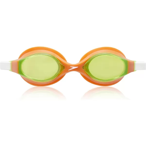 Speedo UnisexChild Swim Goggles Super Flyer Ages 3  8Speedo OrangeLime