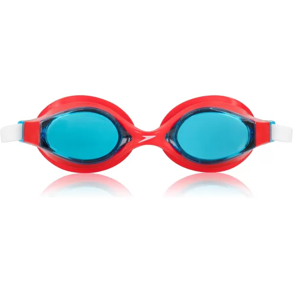 Speedo UnisexChild Swim Goggles Super Flyer Ages 3  8Speedo RedBlue