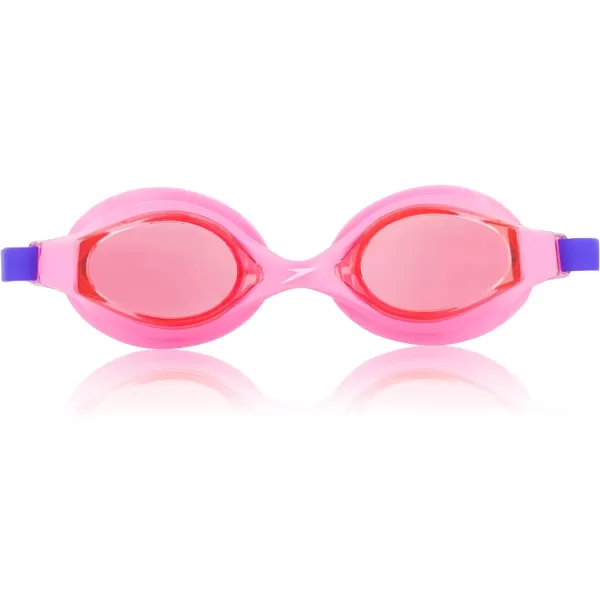 Speedo UnisexChild Swim Goggles Super Flyer Ages 3  8Sugar PlumVermillion