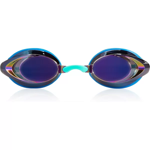 Speedo UnisexChild Swim Goggles Vanquisher 20 JuniorMirrored BlueIris