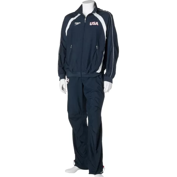 Speedo Unisexchild Sweatshirt Full Zip Hooded Jacket Team Warm UpNavy