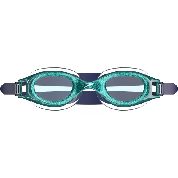 Speedo Unisexchild Swim Goggles Hydrospex Ages 614Enamel Blue GlitterCeleste