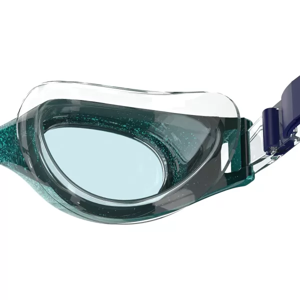 Speedo Unisexchild Swim Goggles Hydrospex Ages 614Enamel Blue GlitterCeleste