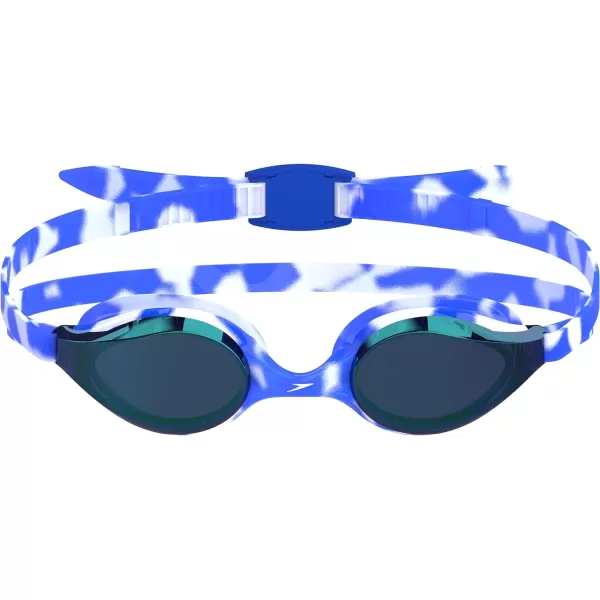 Speedo Unisexchild Swim Goggles Junior Hyper Flyer Ages 614Cobalt BlueBaja BlueIrisEmerald Mirrored