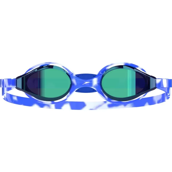 Speedo Unisexchild Swim Goggles Junior Hyper Flyer Ages 614Cobalt BlueBaja BlueIrisEmerald Mirrored