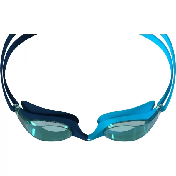 Speedo Unisexchild Swim Goggles Junior Hyper Flyer Ages 614Hypersonic BlueCelesteEmerald Ltd Mirrored