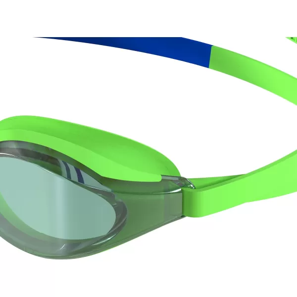 Speedo Unisexchild Swim Goggles Junior Hyper Flyer Ages 614Lumo GreenJadeSilver Ltd Mirrored