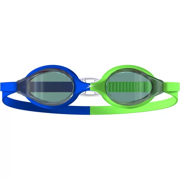 Speedo Unisexchild Swim Goggles Junior Hyper Flyer Ages 614Lumo GreenJadeSilver Ltd Mirrored