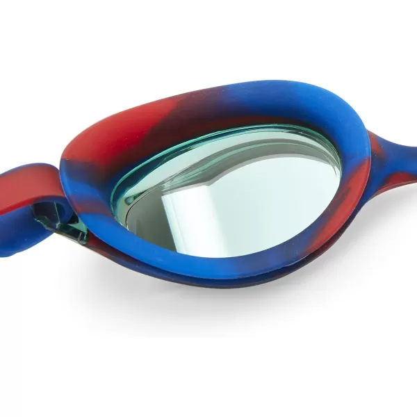 Speedo Unisexchild Swim Goggles Junior Hyper Flyer Ages 614Navy RedGrey Mirrored