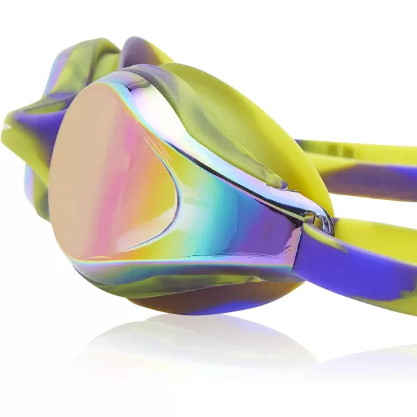 Speedo Unisexchild Swim Goggles Junior Hyper Flyer Ages 614PurpleIris Mirrored