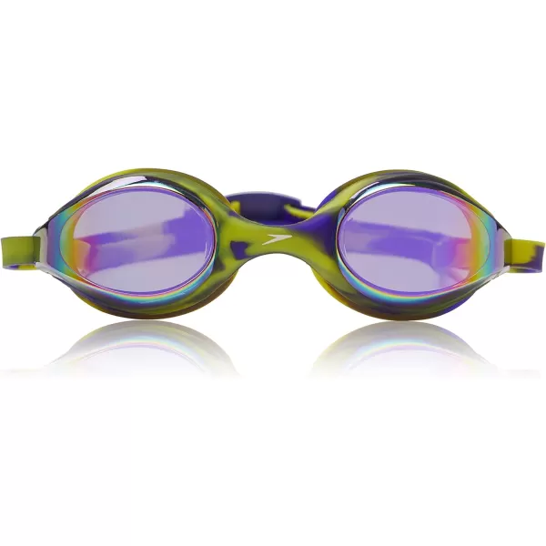 Speedo Unisexchild Swim Goggles Junior Hyper Flyer Ages 614PurpleIris Mirrored