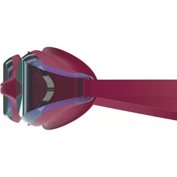 Speedo Unisexchild Swim Goggles Junior Hyper Flyer Ages 614Tlat Dark Maroon SteelCrimsonm