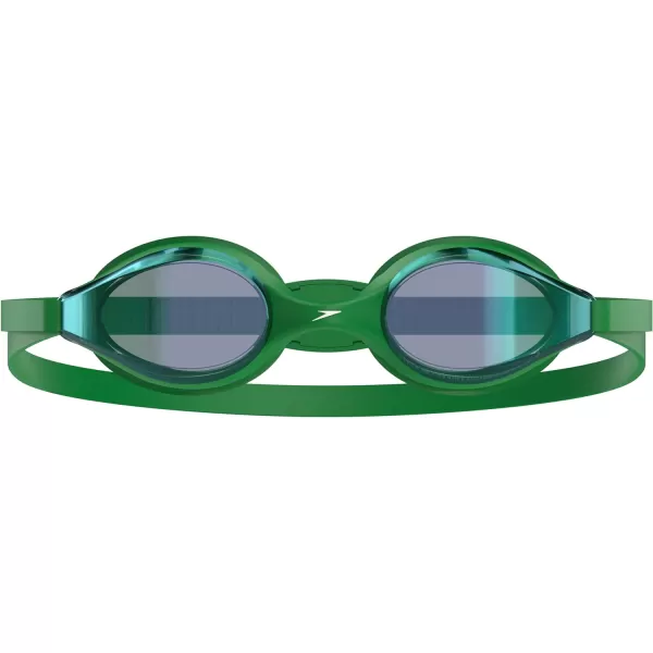 Speedo Unisexchild Swim Goggles Junior Hyper Flyer Ages 614Tlat Kelly Green SteelEmeraldmirror