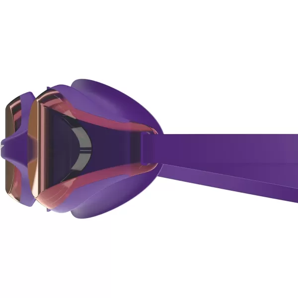Speedo Unisexchild Swim Goggles Junior Hyper Flyer Ages 614Tlat Purple SteelCrimsonmirror