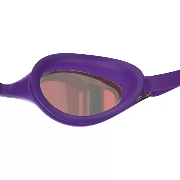 Speedo Unisexchild Swim Goggles Junior Hyper Flyer Ages 614Tlat Purple SteelCrimsonmirror