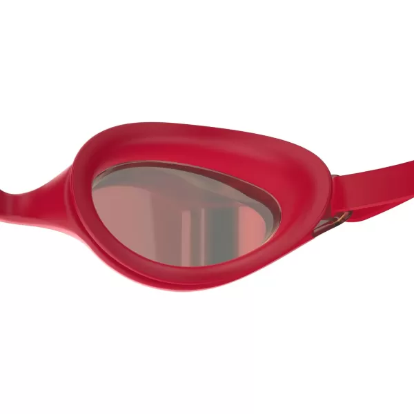 Speedo Unisexchild Swim Goggles Junior Hyper Flyer Ages 614Tlat Scarlet SteelCrimsonmirror