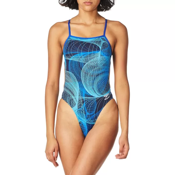 Speedo Womens Cyclone Strong Back Endurance one Piece SwimsuitSpeedo Blue