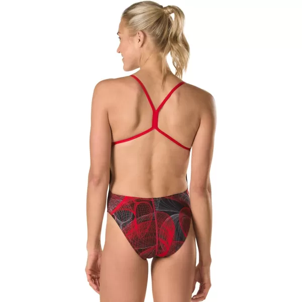 Speedo Womens Cyclone Strong Back Endurance one Piece SwimsuitSpeedo Red