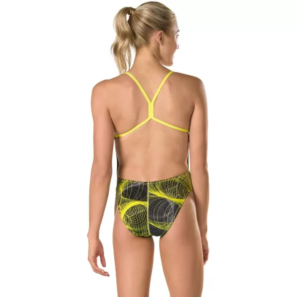 Speedo Womens Cyclone Strong Back Endurance one Piece SwimsuitSpeedo Yellow