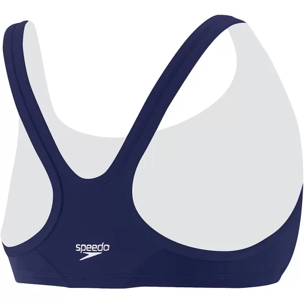 Speedo Womens Guard Sport Bra Swimsuit TopSpeedo Navy