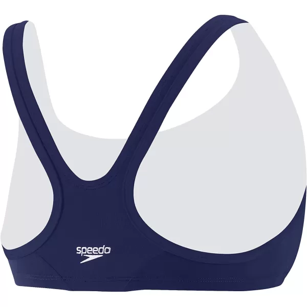 Speedo Womens Guard Sport Bra Swimsuit TopUs Navy