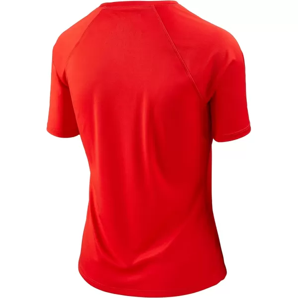 Speedo Womens Guard Uv Swim Shirt Short Sleeve RashguardSpeedo Red