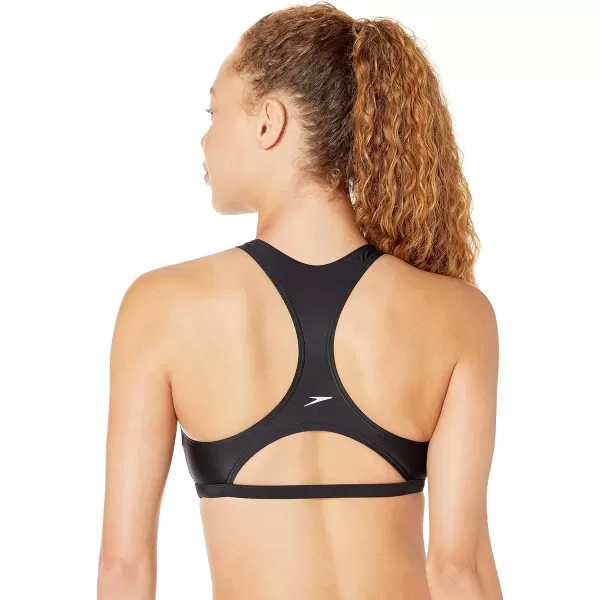 Speedo Womens High Neck Top Bikini Top black SmallSpeedo Black