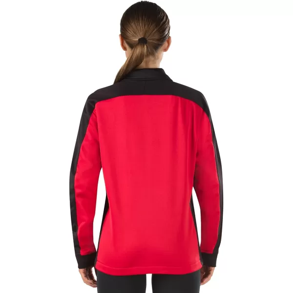 Speedo Womens Jacket Full Zip Collard Streamline Team Warm UpBlackRed