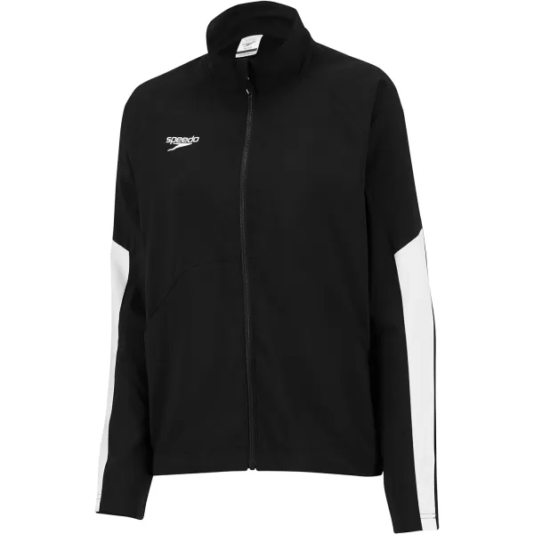 Speedo Womens Jacket Full Zip Tech Team Warm UpEdge Speedo Black Jacket