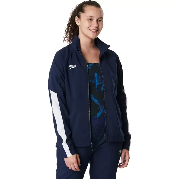 Speedo Womens Jacket Full Zip Tech Team Warm UpEdge Speedo Navy Jacket