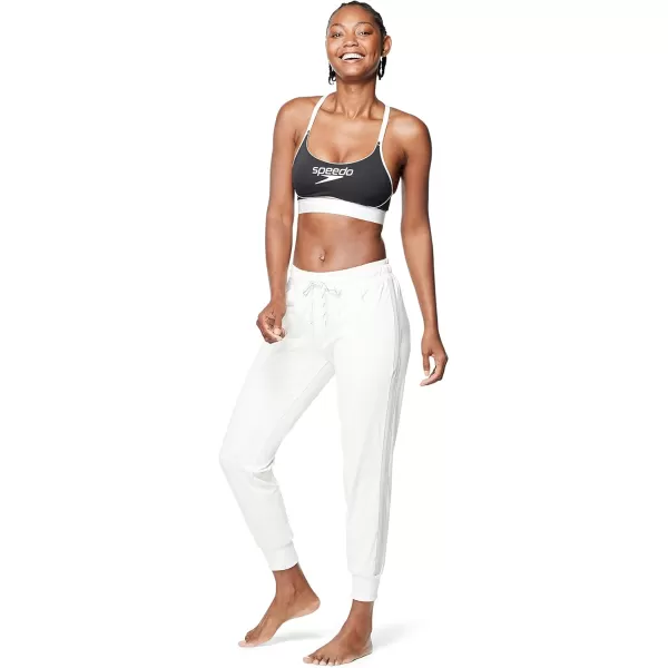 Speedo Womens Jogger Pants Relaxed Fit Team Warm UpWhite Active