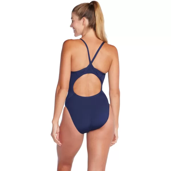 Speedo Womens Lifeguard Flyback One Piece Swimsuit with 4Way StretchFlyback Team Navy