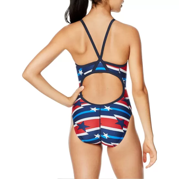 Speedo Womens ModernRedWhiteBlue Patriotic