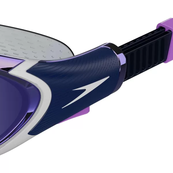 Speedo Womens Swim Goggle Biofuse 20Swim Goggle Biofuse 20Mirrored WhiteTrue NavySweet Purple